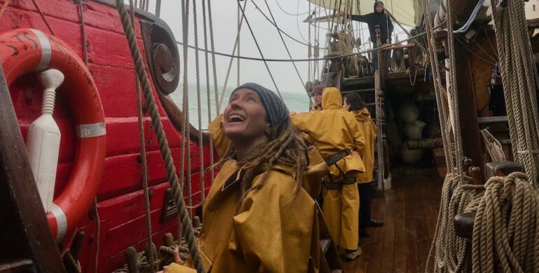 The sailing with the Hermione crew