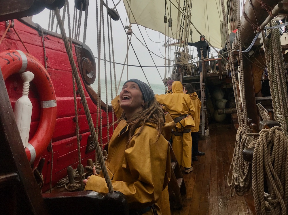 The sailing with the Hermione crew