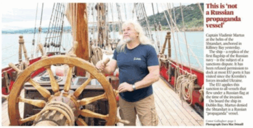 The Irish Times : On board the sanctioned ship in Killiney Bay
