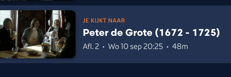 “Shtandart” on TV in the Netherlands